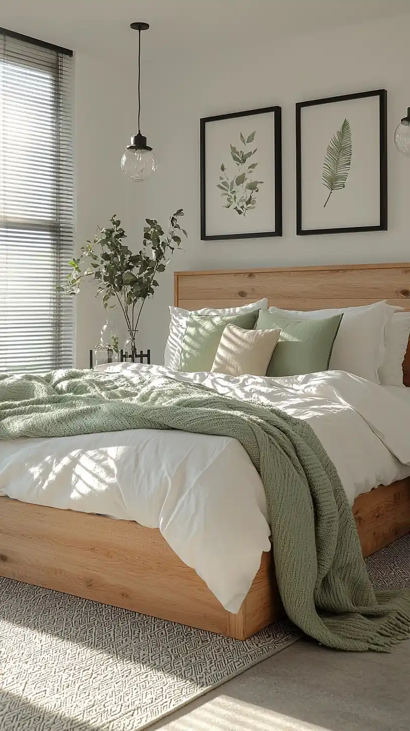 Modern Farmhouse Bedroom Design Midjourney 提示词生成效果