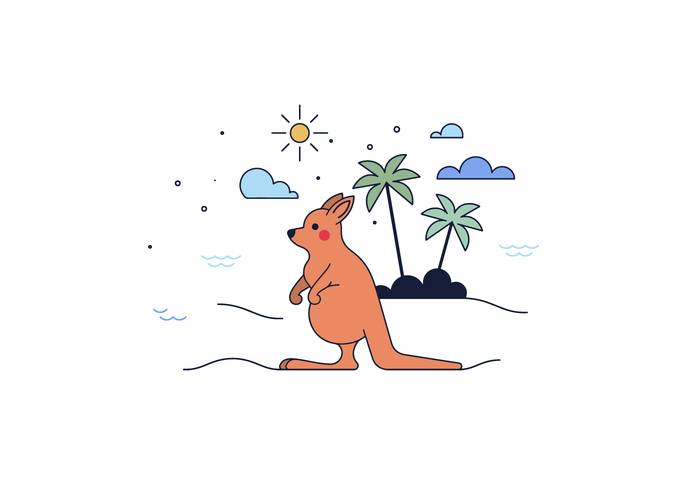 免费的袋鼠矢量