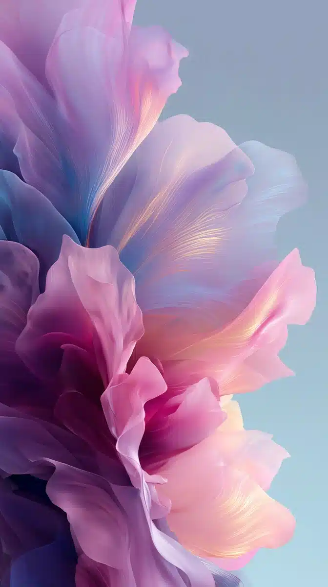 Pastel Ethereal Shapes Gradient Midjourney提示词
