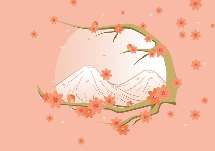 与桃花传染媒介的自由典雅的春天背景