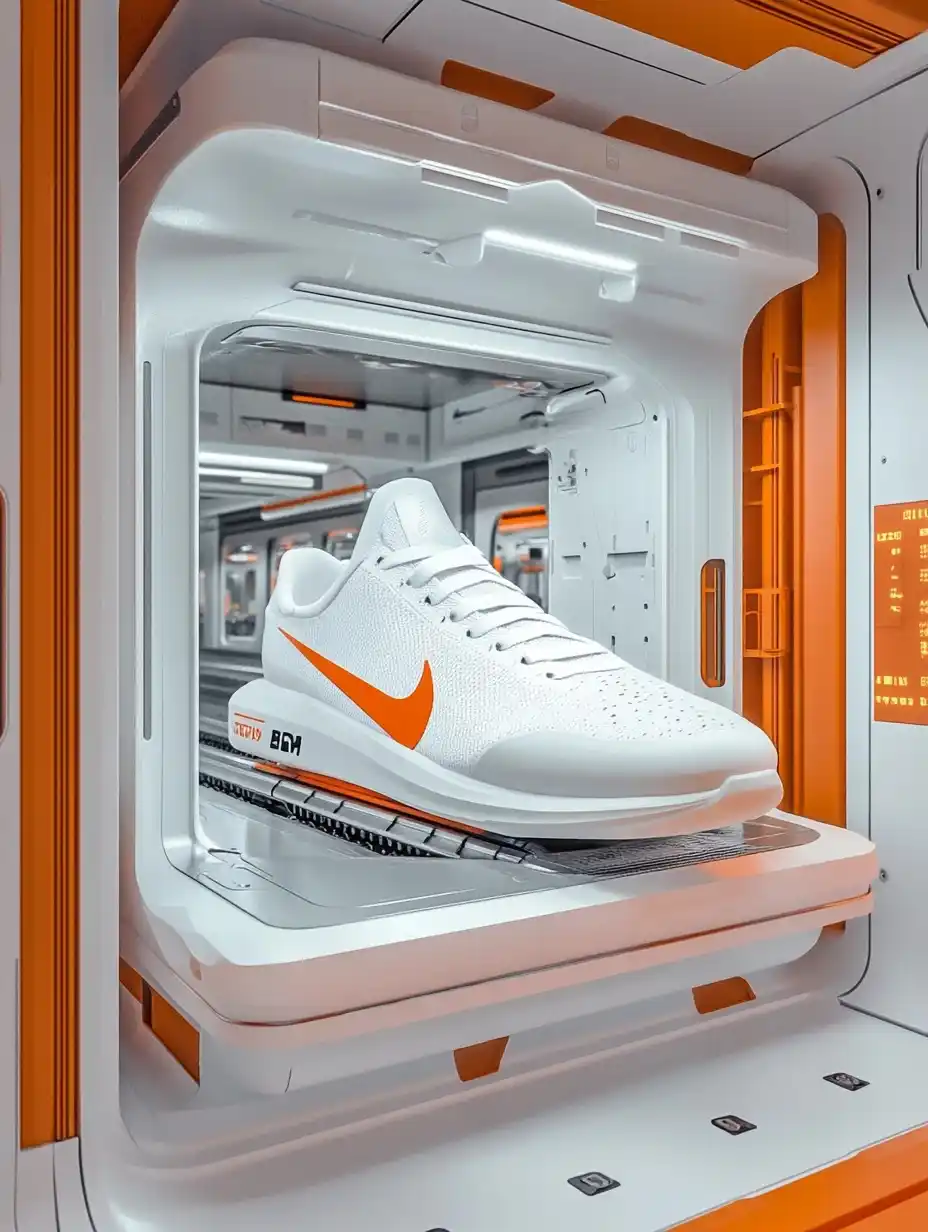 Modern Sports Shoe Display Midjourney提示词