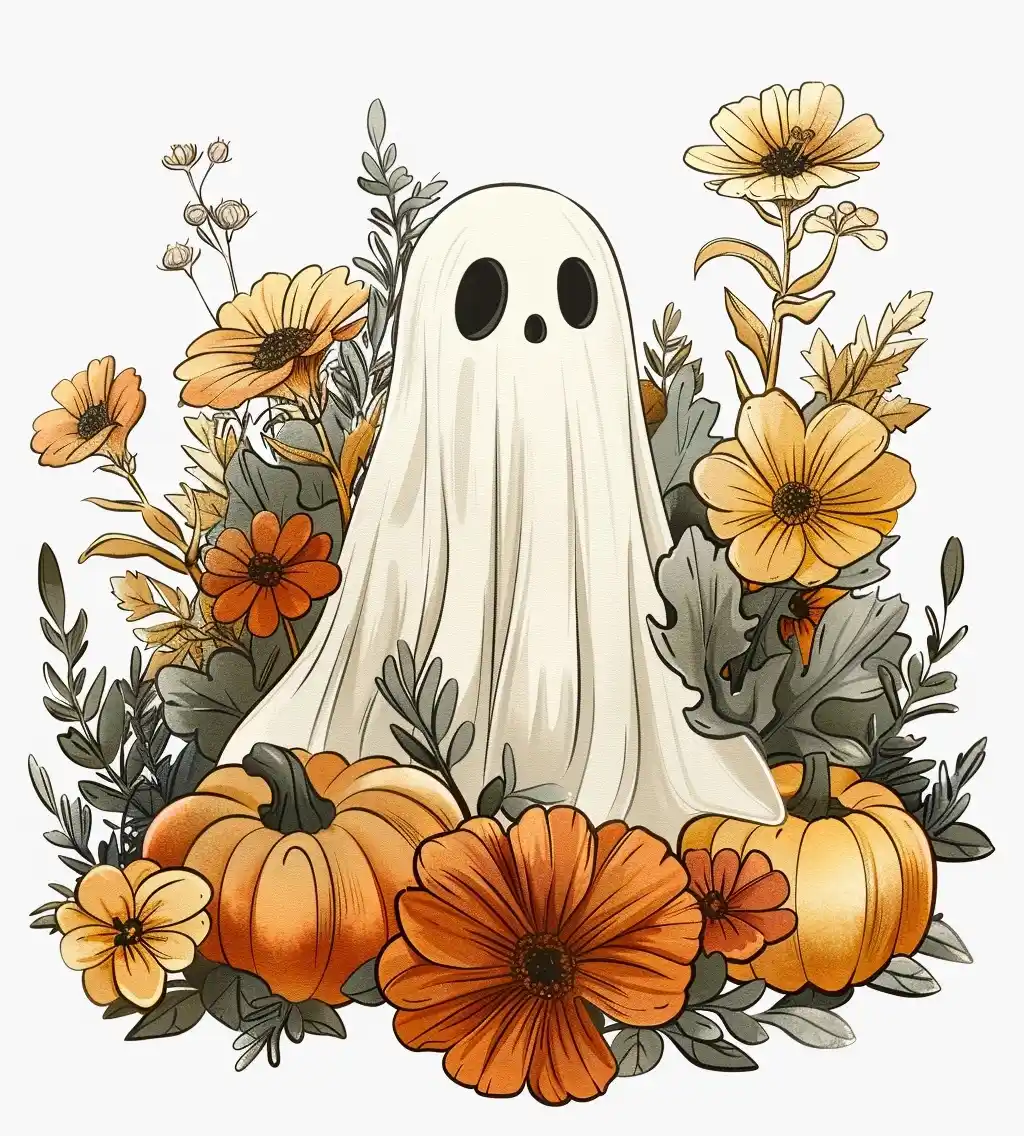 Clip Art Ghostly Garden Midjourney提示词