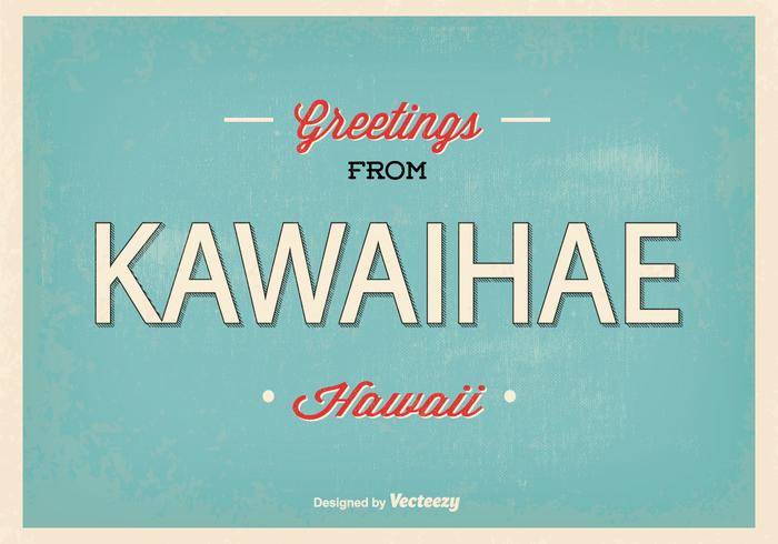 复古Kawaihae夏威夷问候例证