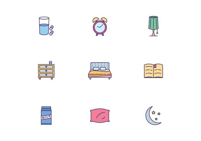 多彩的睡眠图标