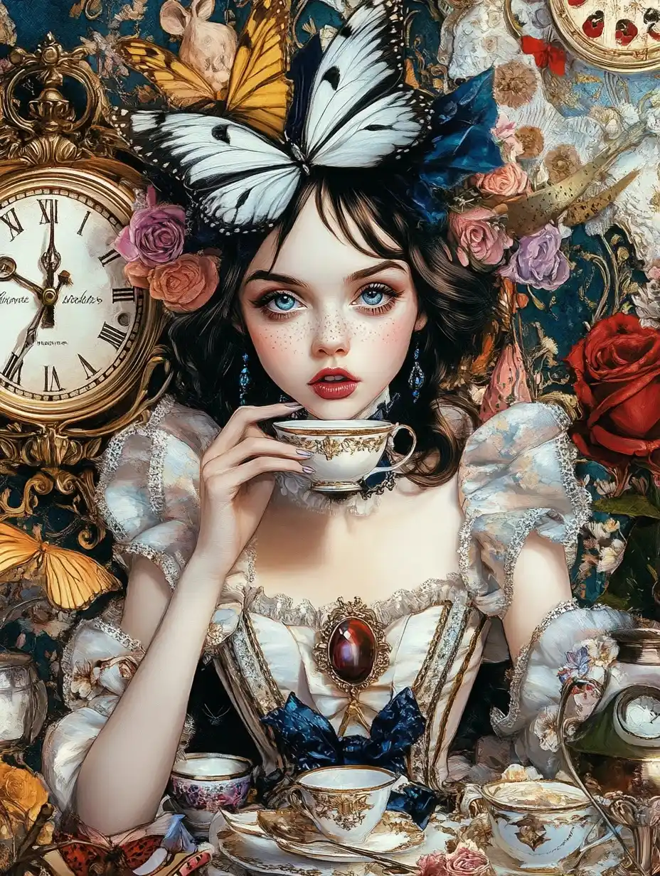 Stylized Tea Party Wonderland Midjourney提示词