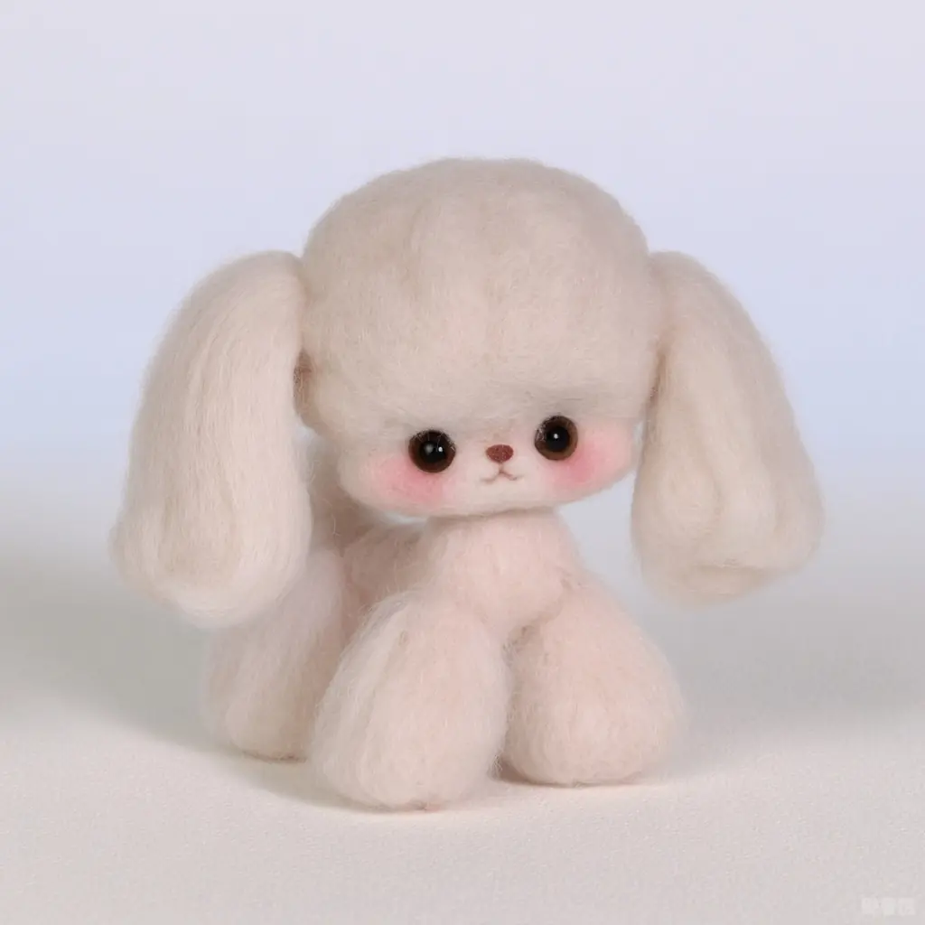 Felt Maltipoo Dog Chibi Midjourney提示词