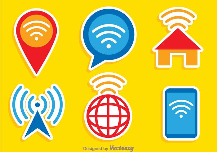 Wifi颜色徽标向量