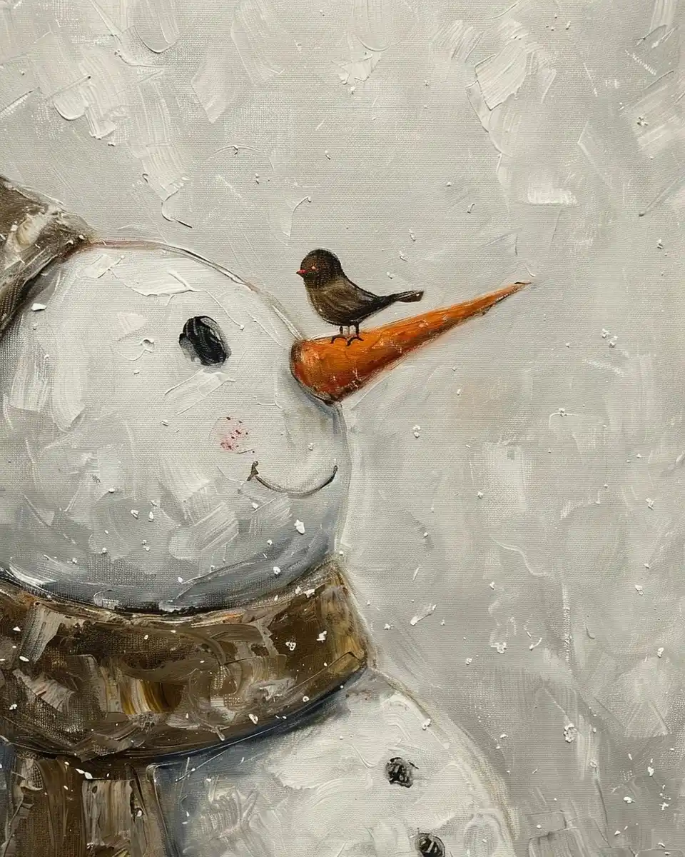 Luxurious Snowman Encounter Midjourney提示词