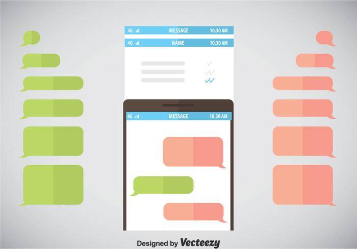 Imessage模板矢量