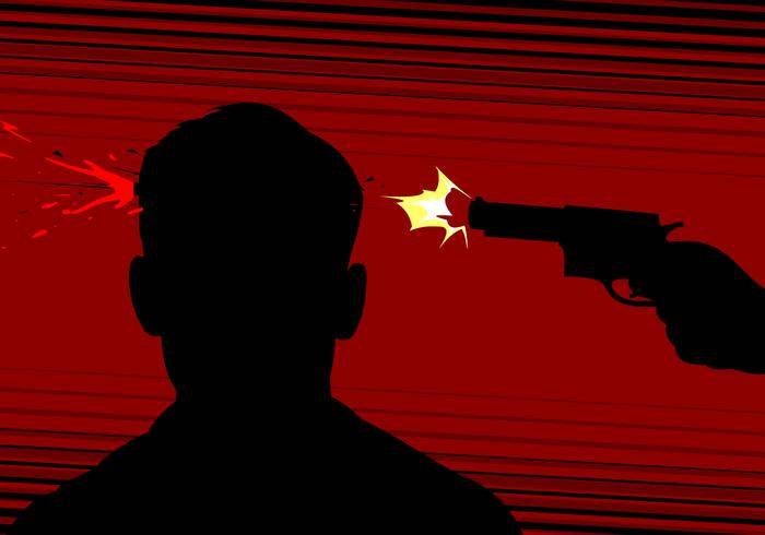 血液Headshot免费矢量
