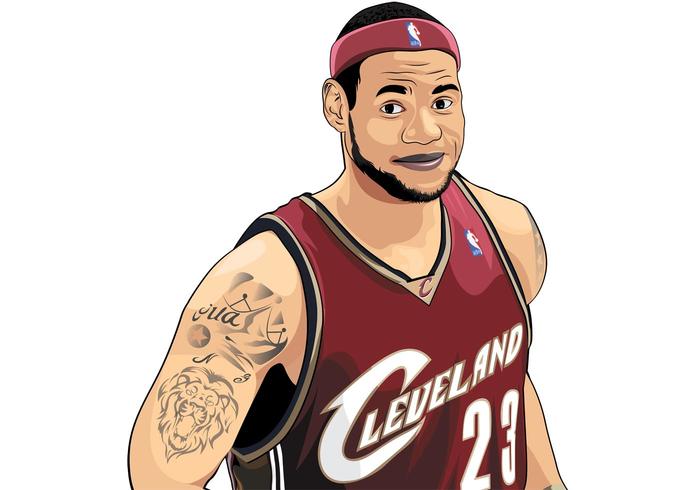免费勒布朗詹姆斯矢量肖像