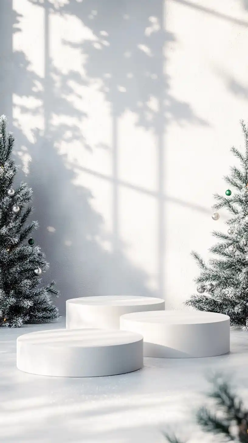 Photorealistic Holiday Podiums Midjourney 提示词生成效果