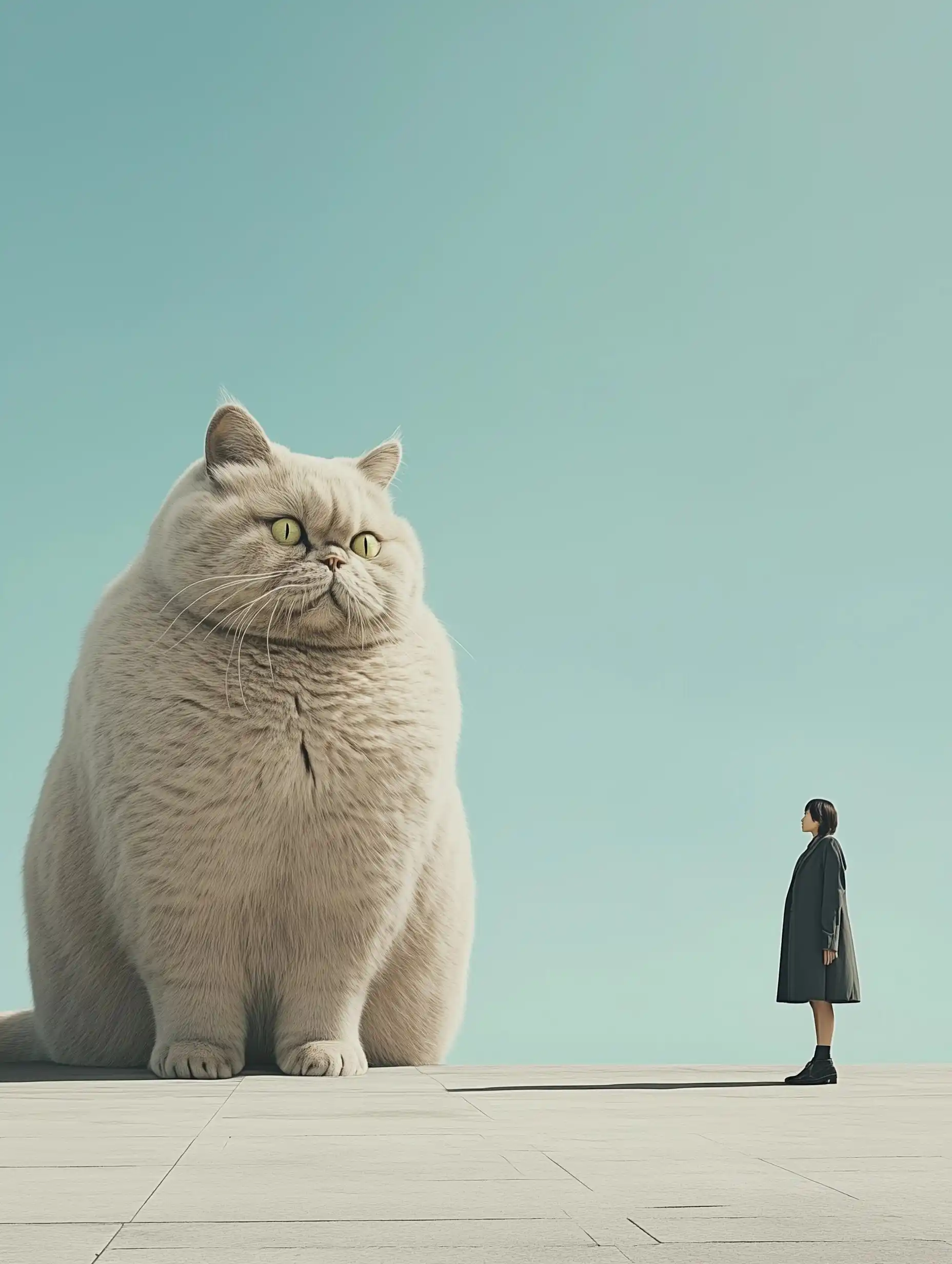 Surreal City Cat Portrait Midjourney提示词