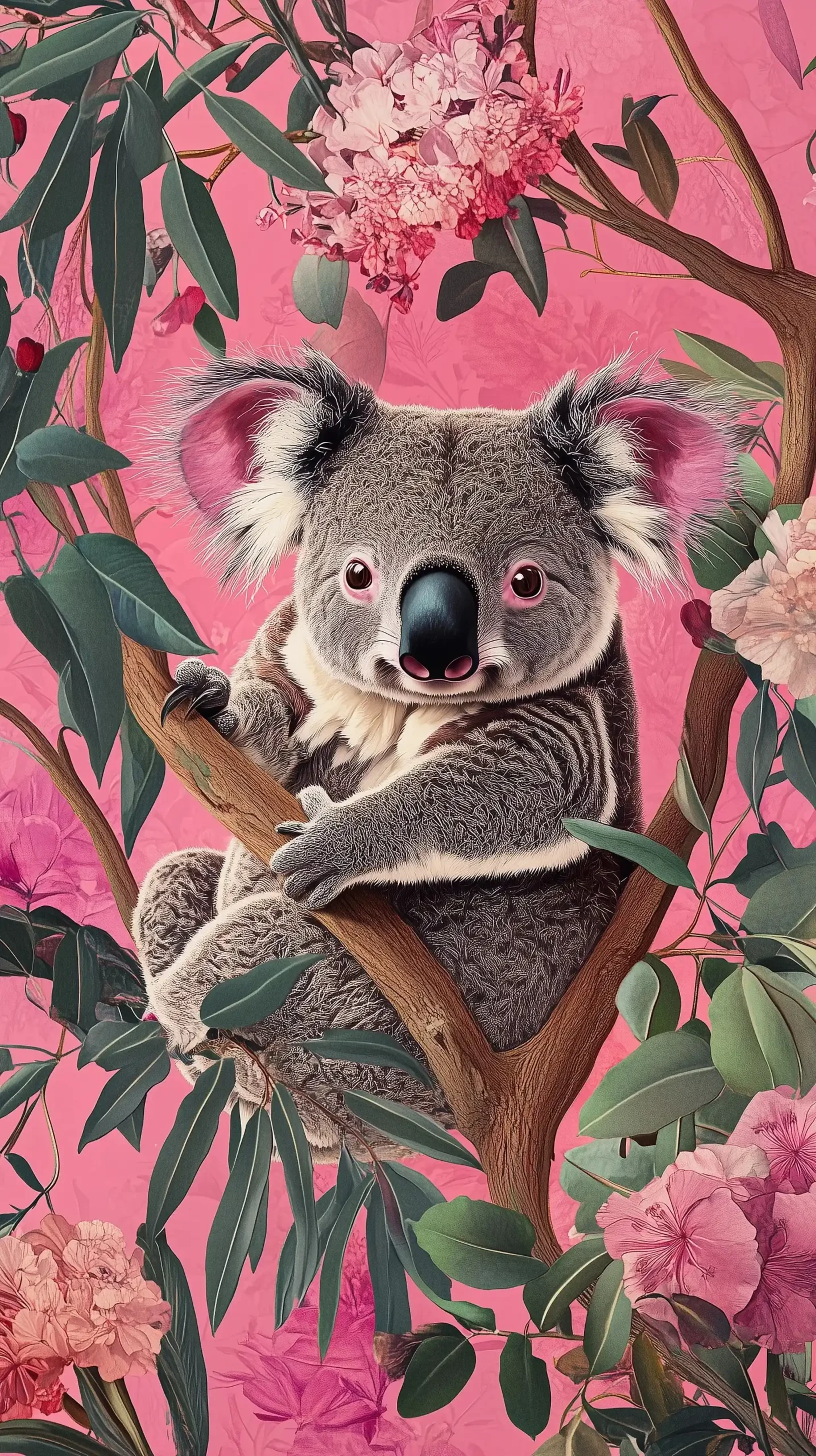 Pink Koala Design Art Midjourney提示词