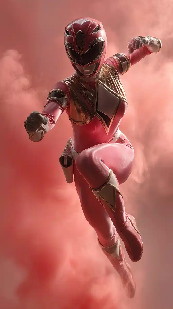 Epic Pink Ranger Stance Midjourney提示词