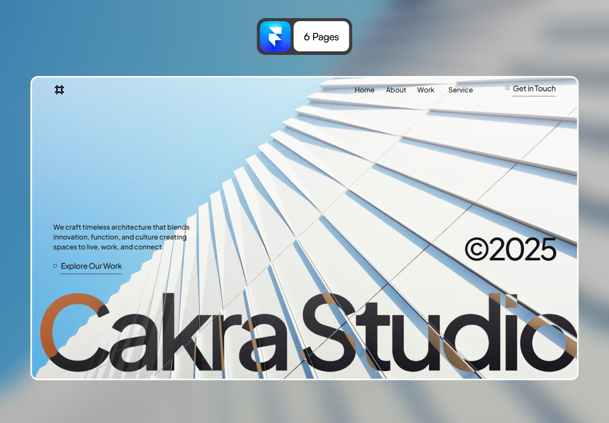 建筑事务所Framer模板（Cakra），Cakra - Architecture Studio Framer Template