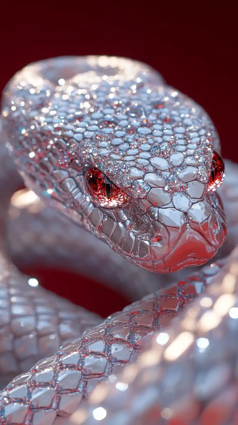 Diamond-Encrusted Snake Design Midjourney提示词