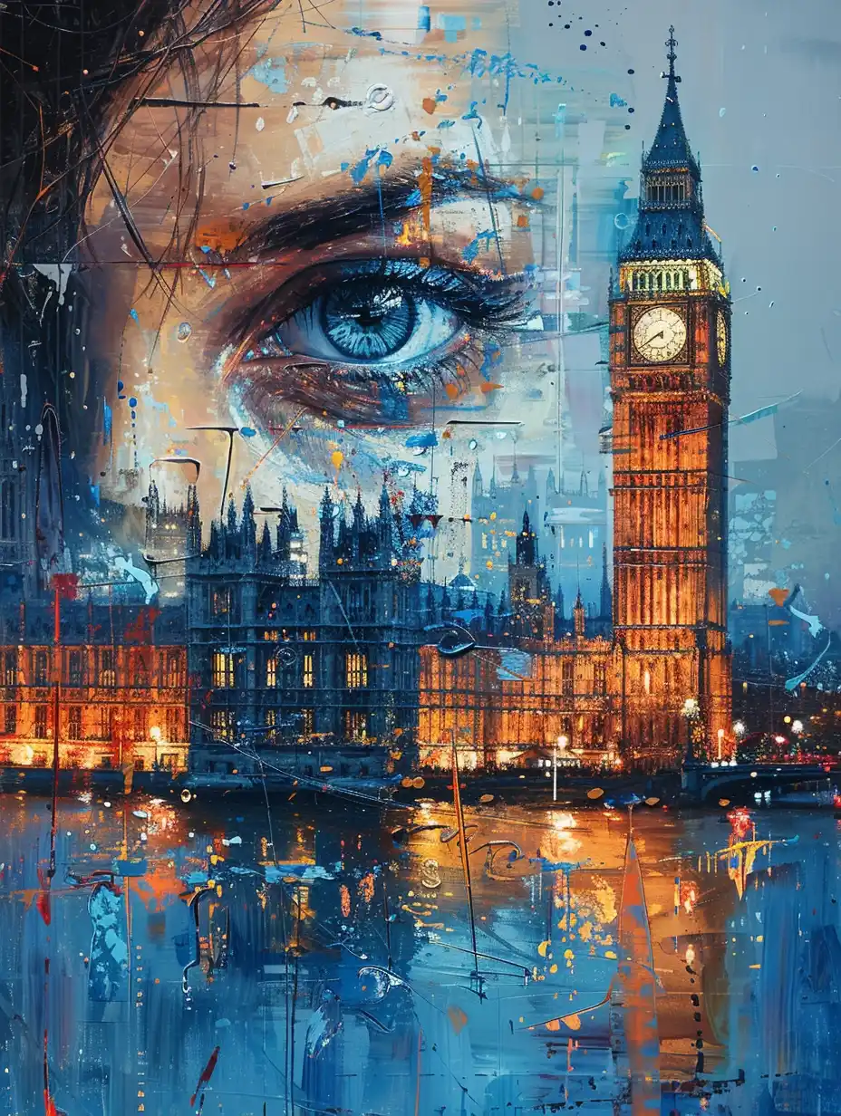 City Eyes Michael Page Style Midjourney提示词