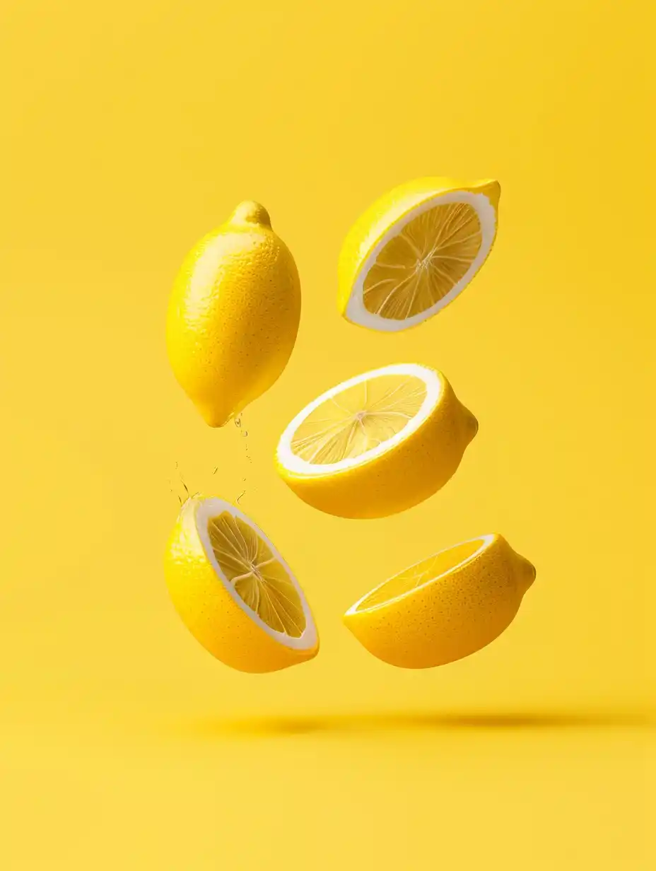 Lemon Waterfall C4D Midjourney提示词