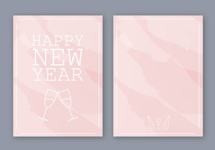 免费新年快乐卡片矢量