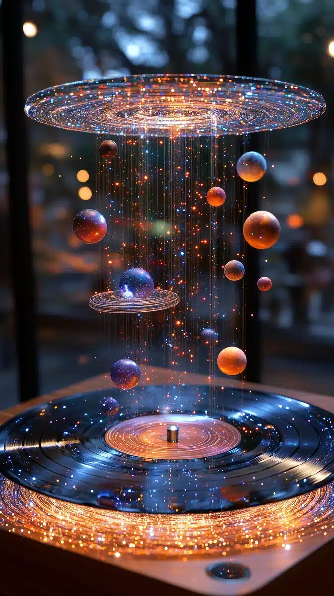 Cosmic Turntable Surrealism Midjourney提示词
