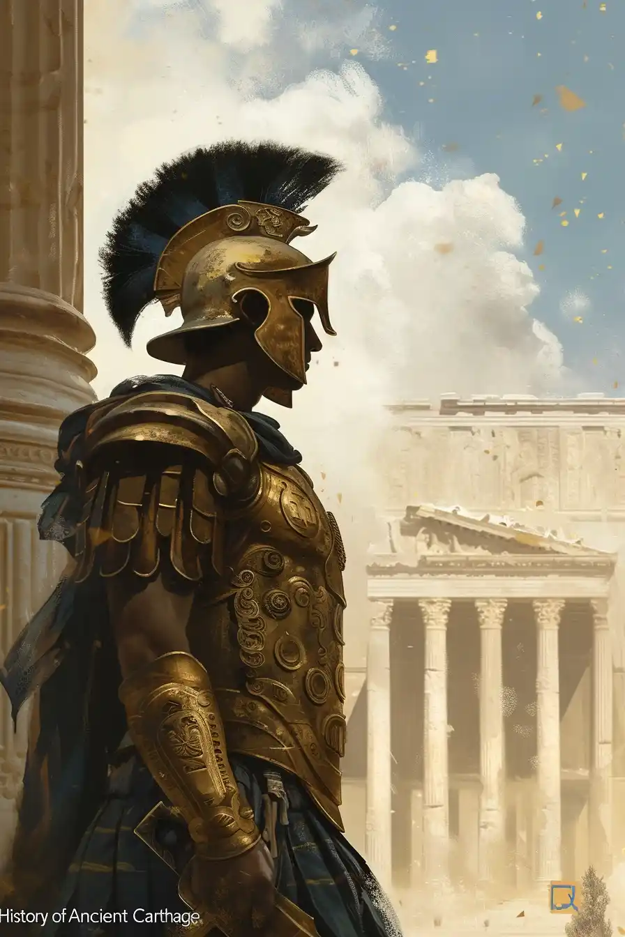 Carthaginian Gaze in Gold Midjourney提示词