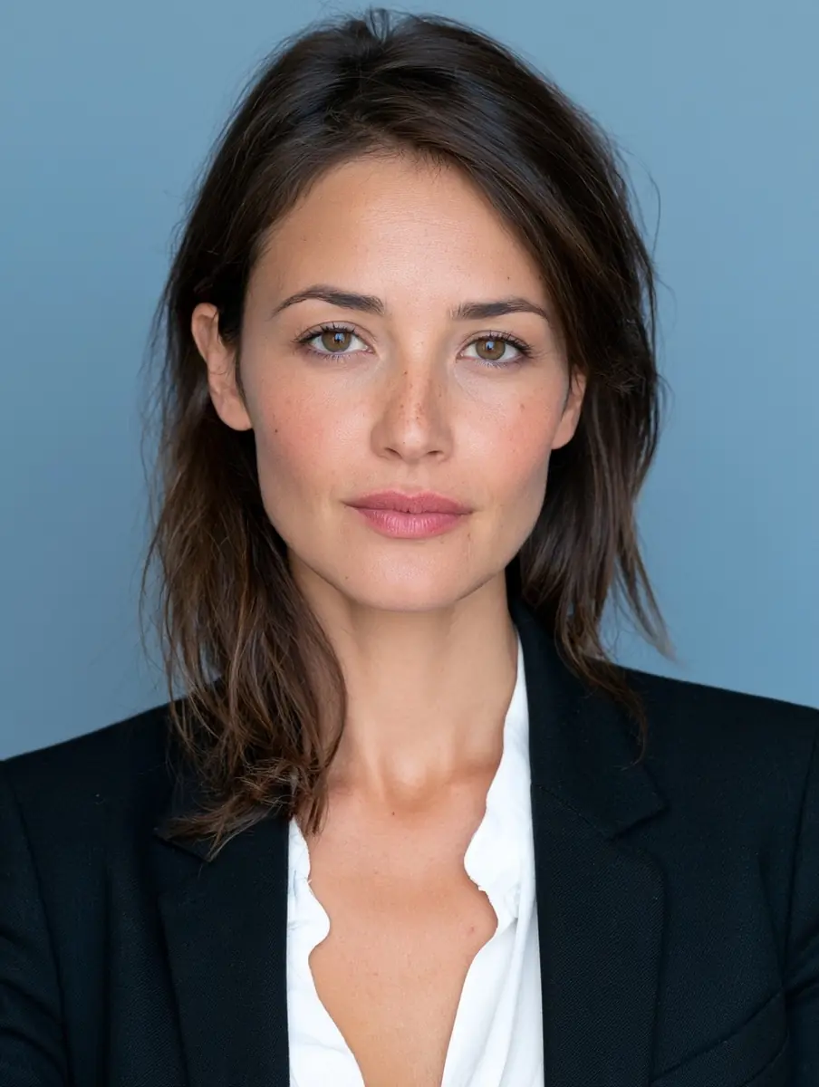 Businesswoman Realistic ID Photo Midjourney提示词