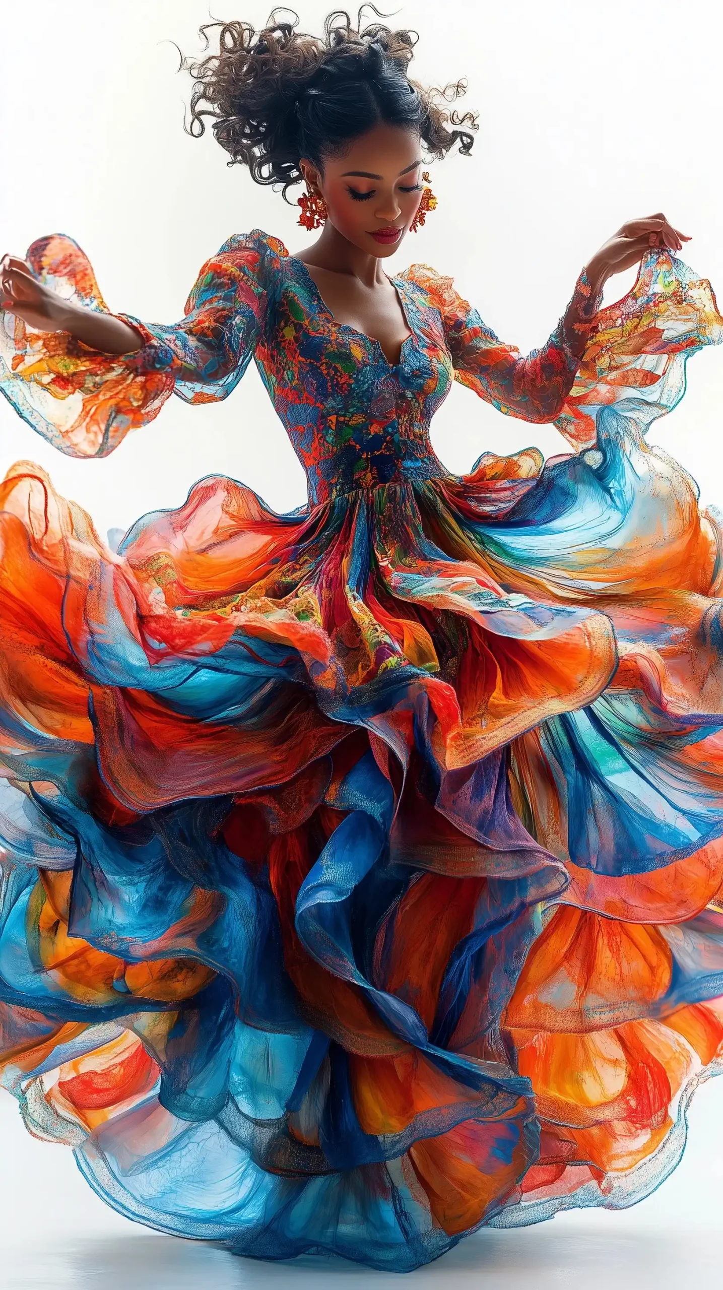 Colorful Dance Portrait Midjourney提示词