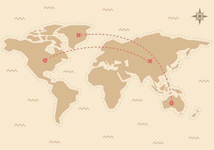 免费旅游世界地图矢量