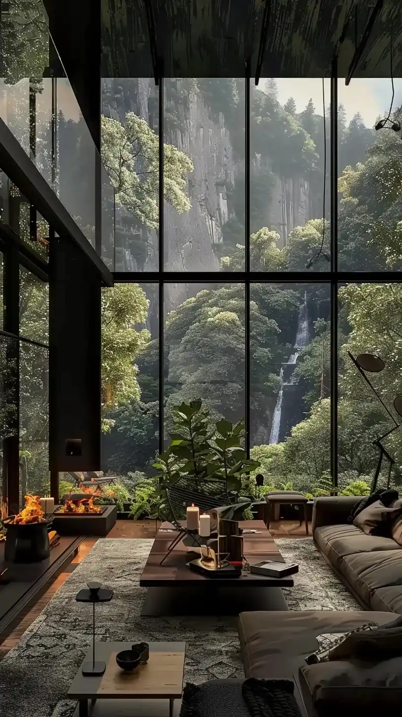 Imaginative Glass Room Study Midjourney提示词