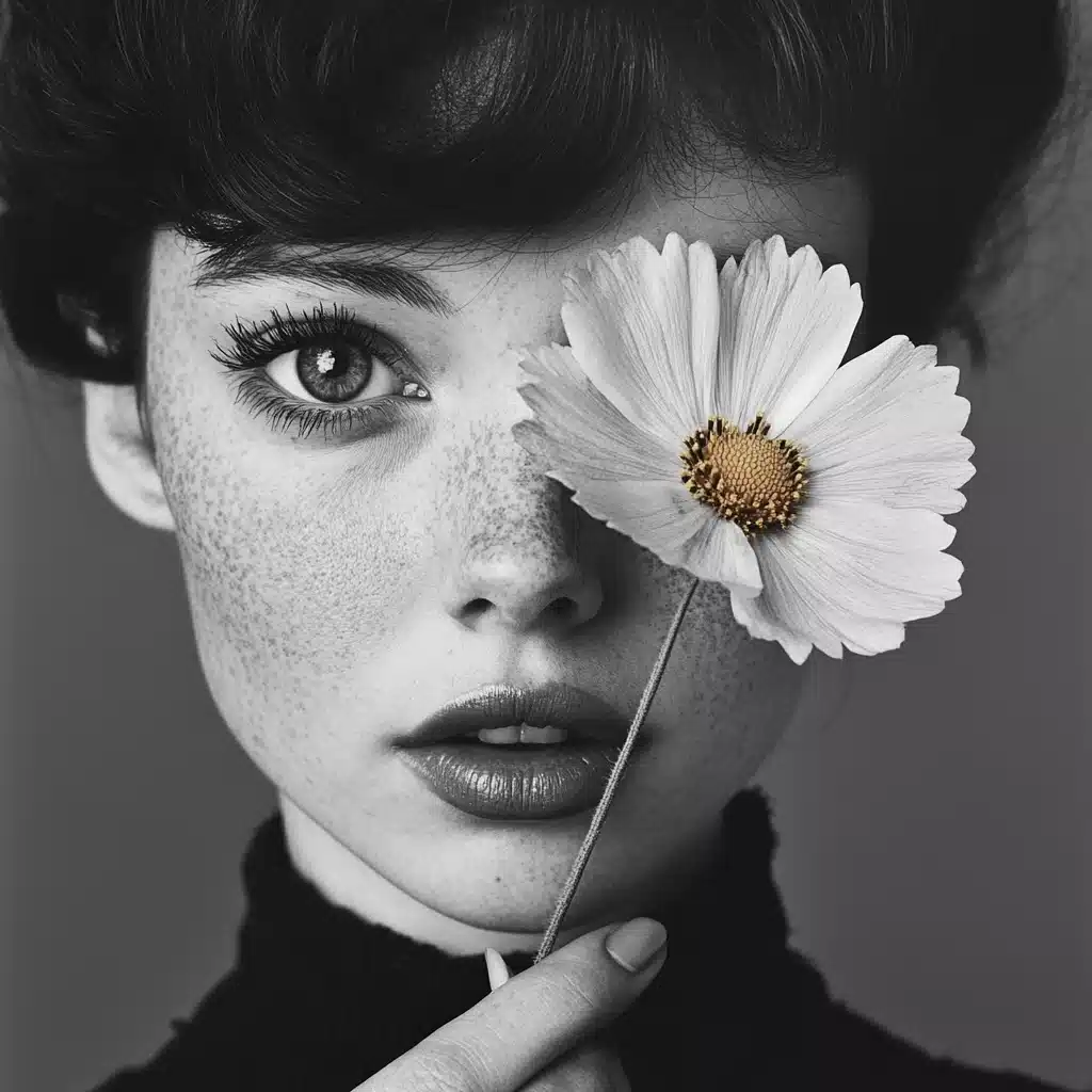 1960s Floral Portrait Photography Midjourney提示词