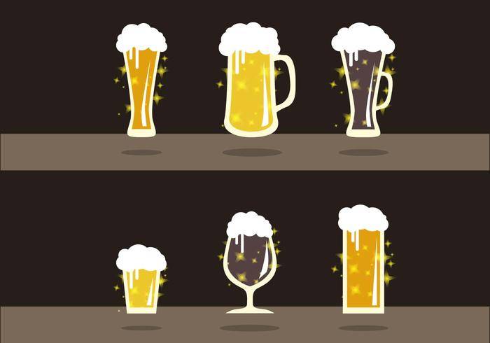 Cerveja啤酒味道例证传染媒介