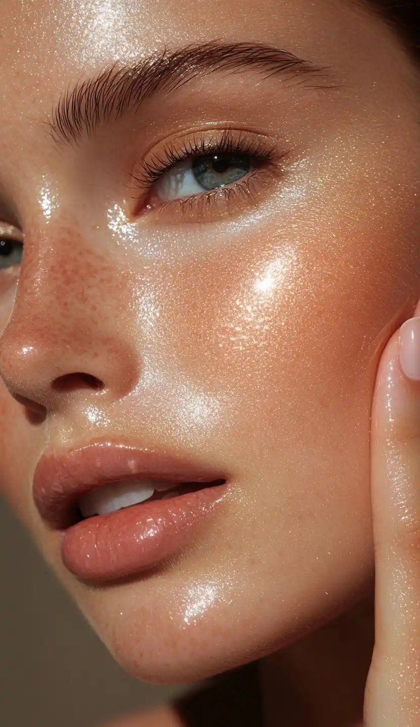 Radiant Skin Close-Up Midjourney提示词