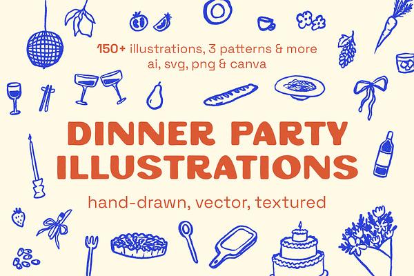 Dinner Party Illustrations