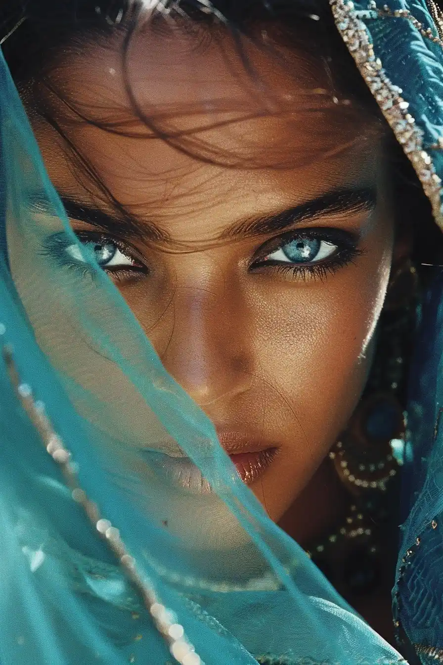 Indian Princess in Garden Midjourney提示词
