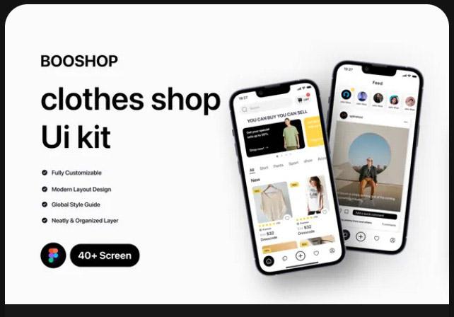 Booshop-clothes shop Ui kit