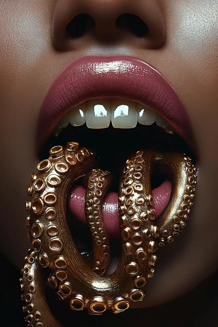 Gold Teeth and Tentacles Midjourney提示词