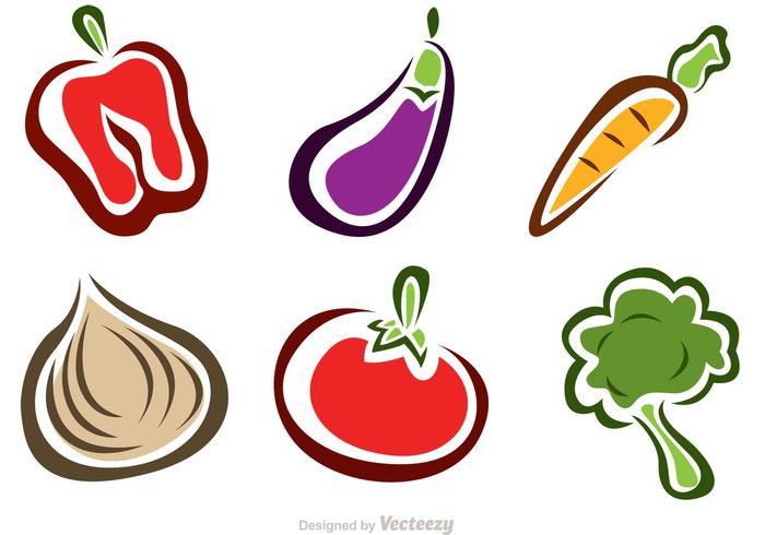 时尚蔬菜食物图标