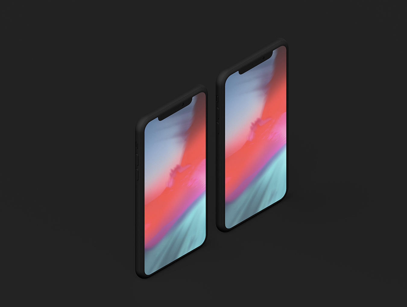 适用于Photoshop的Clay iPhone X Mockup。，Minimal Clay iPhone X.