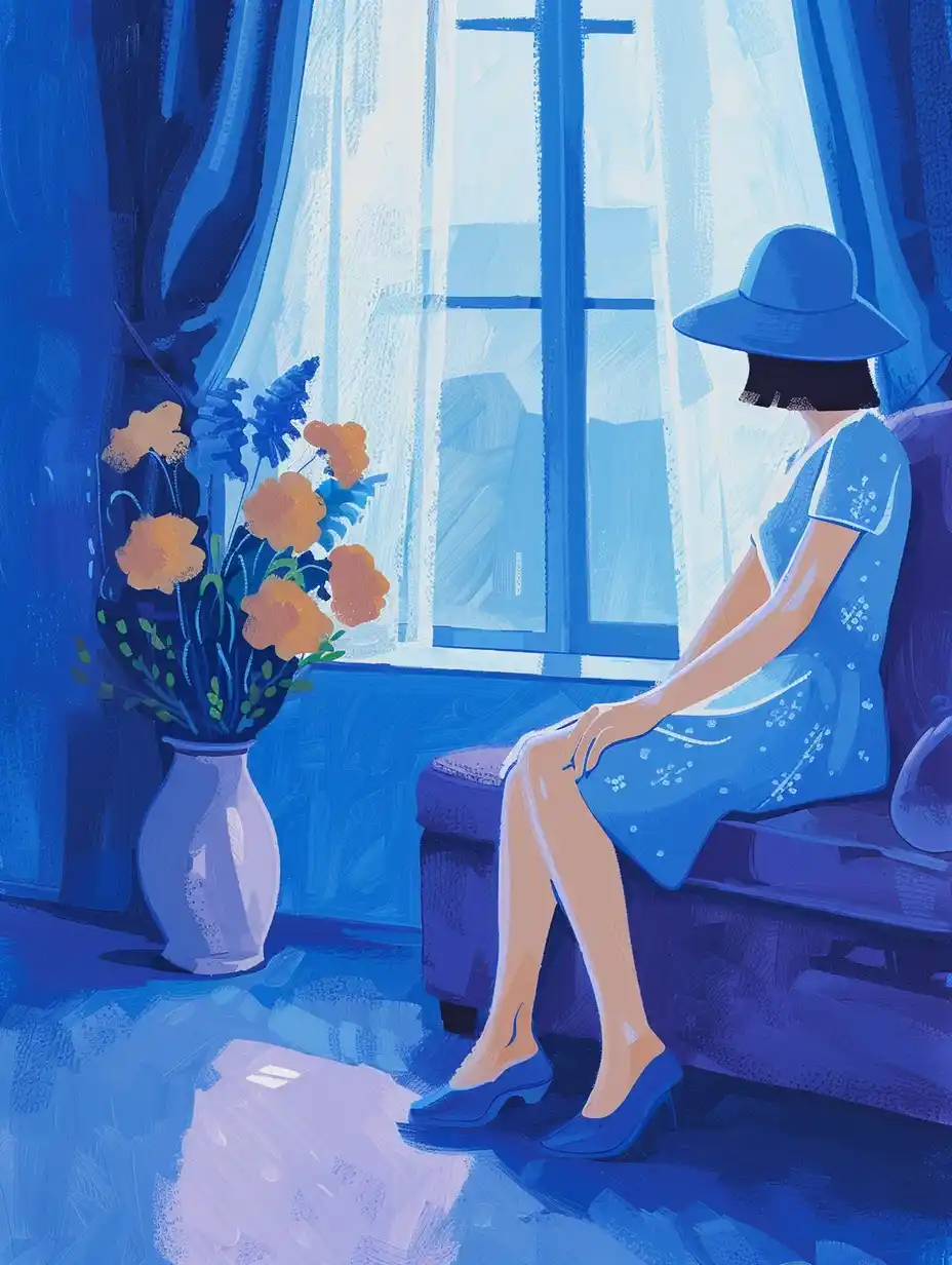 Minimalist Elegant Woman Midjourney提示词