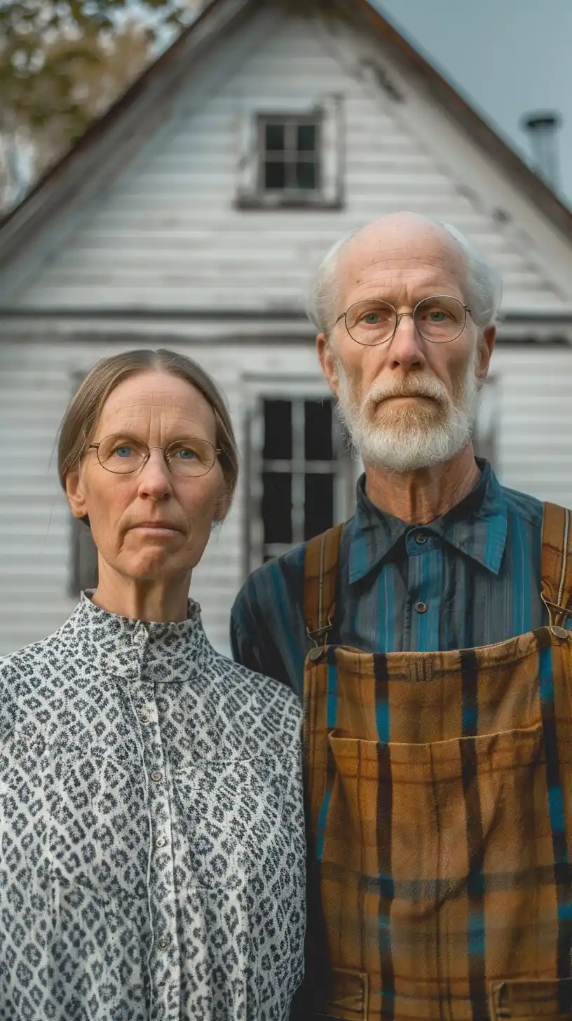 Photorealistic American Gothic Midjourney提示词
