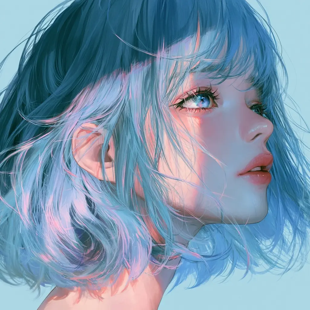 Anime Girl Portrait Midjourney提示词