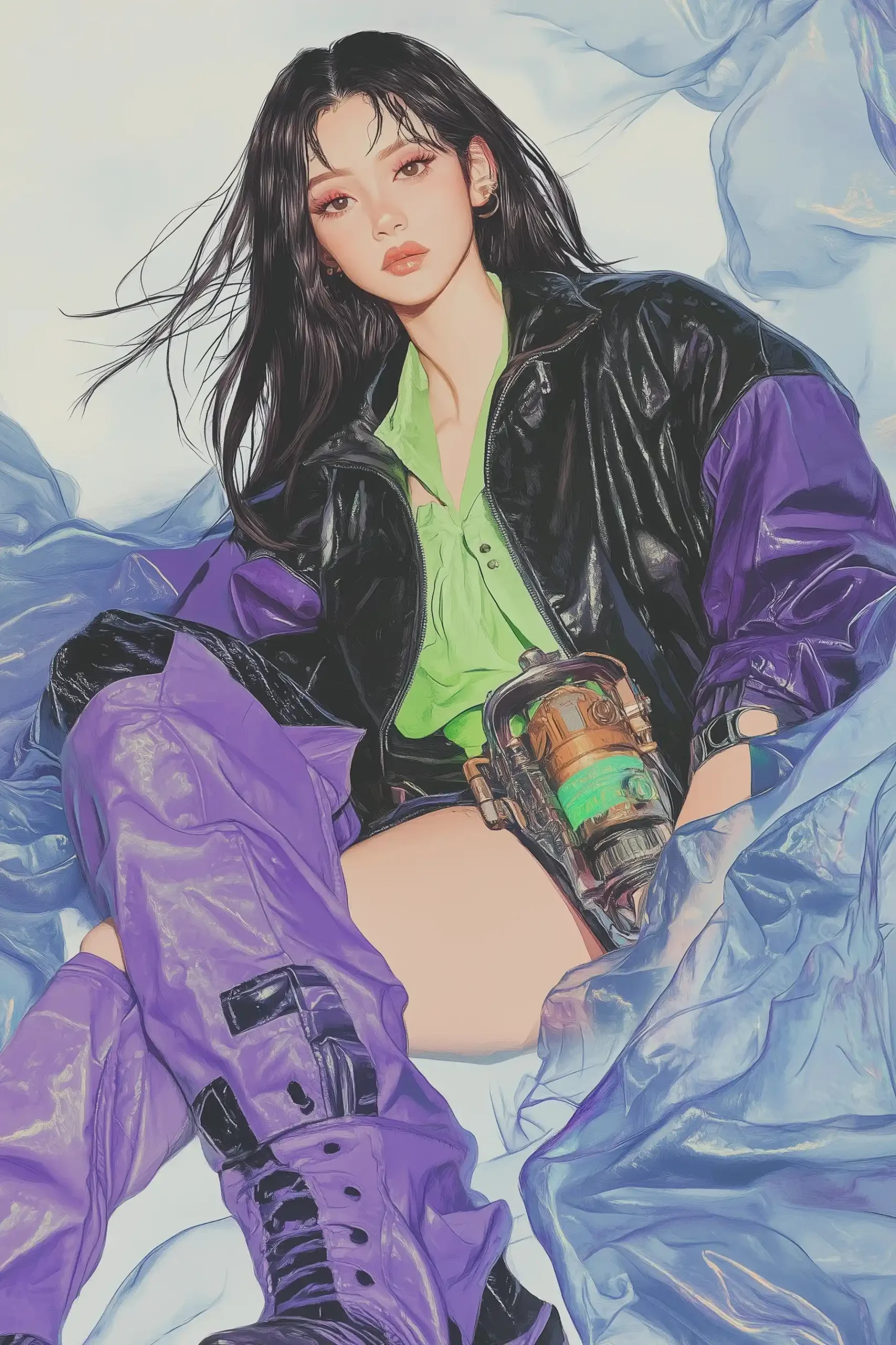 Cyberpunk Steampunk Fashionista Midjourney提示词