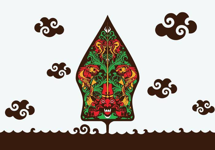 Gunungan Wayang的例证