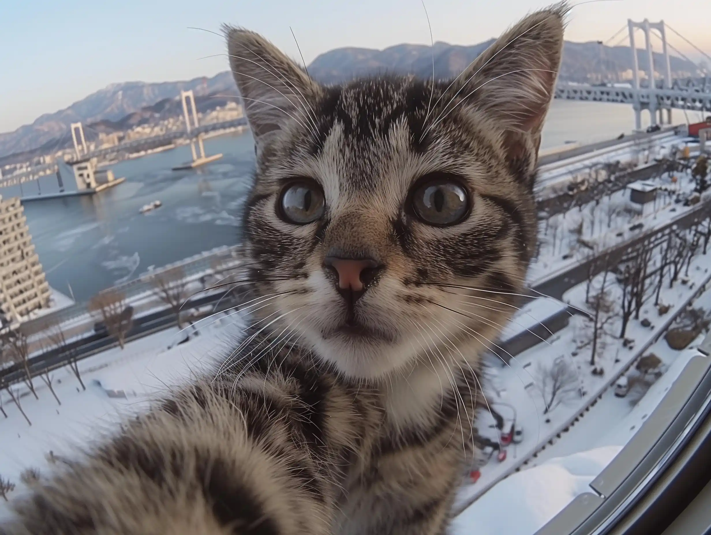 Chubby Kitten City Selfies Midjourney提示词