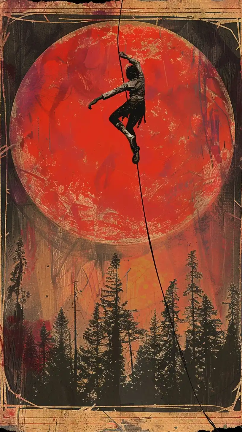 Dark Fantasy Circus Acrobat Midjourney提示词