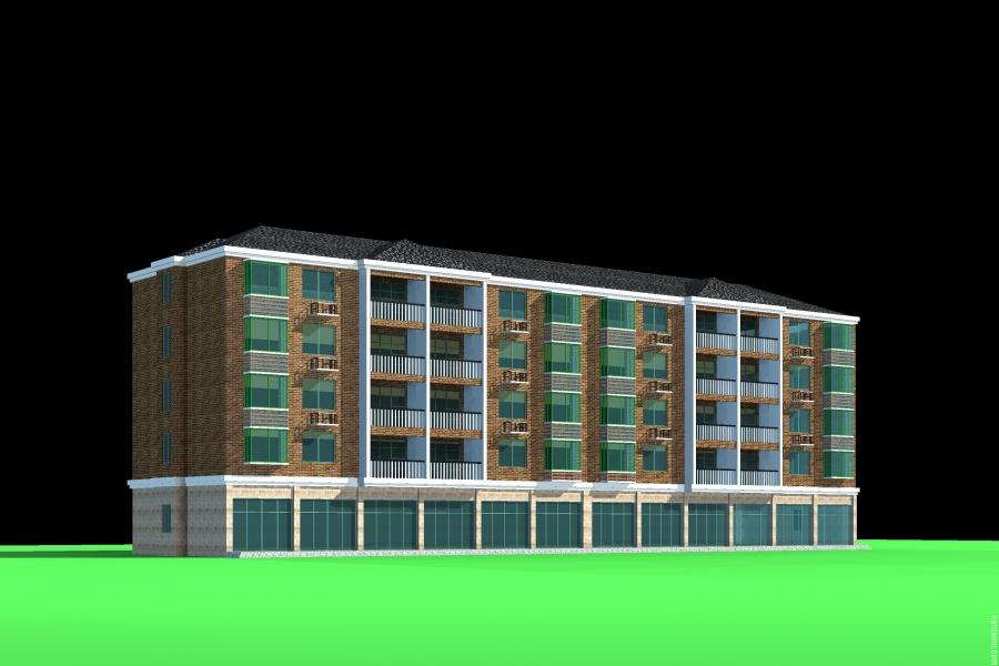 3D楼房建模max