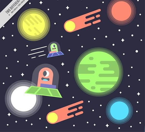 太空外星人插画