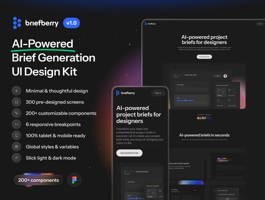 Briefberry AI-Powered Brief Generation UI Kit 