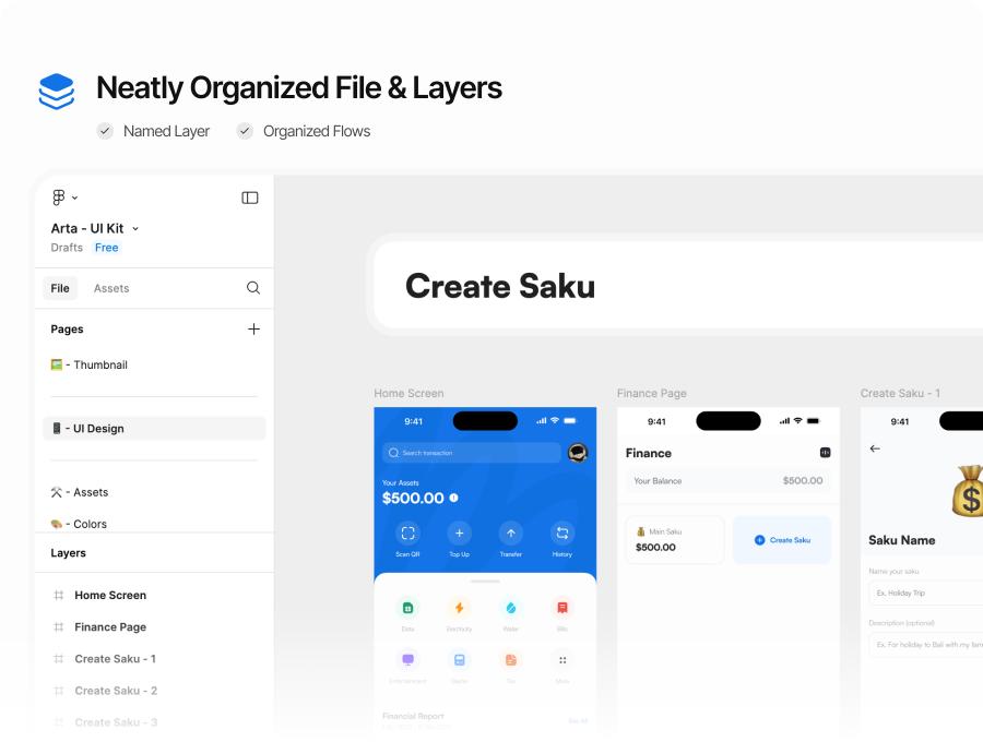 Arta - Finance App UI Kit 220+高品质的金融应用UI工具包设计
